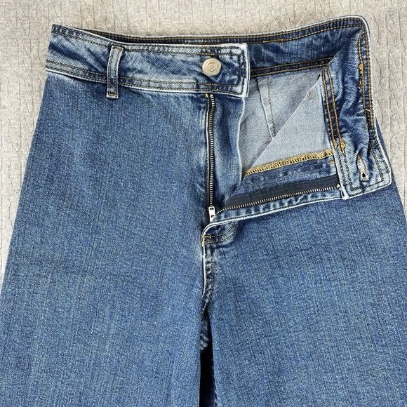 Zara Baggy Wide Leg Jeans New With Tags Women 4/24X29 high rise Blue Hip‎ Hop - Picture 7 of 9